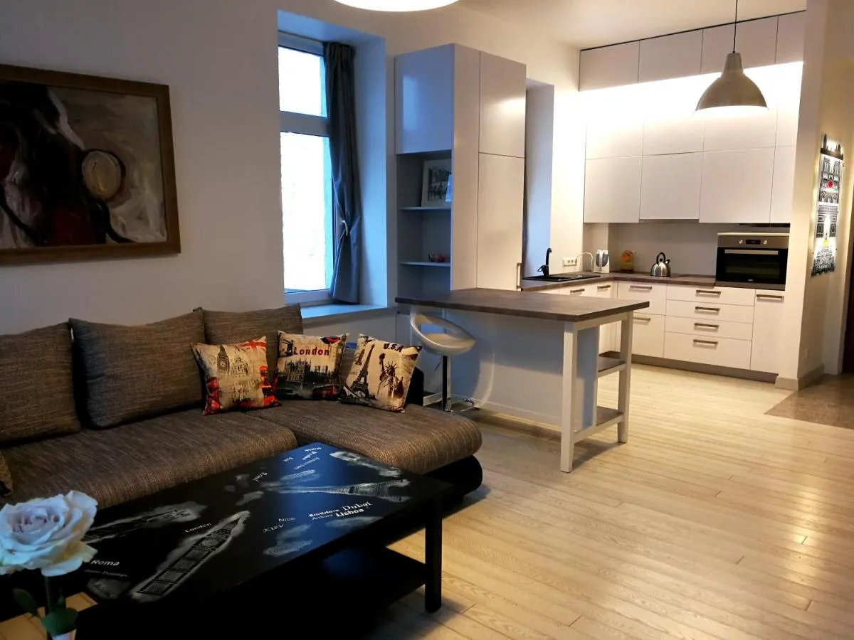 Image 1 of Vilnius apartment with stained glass