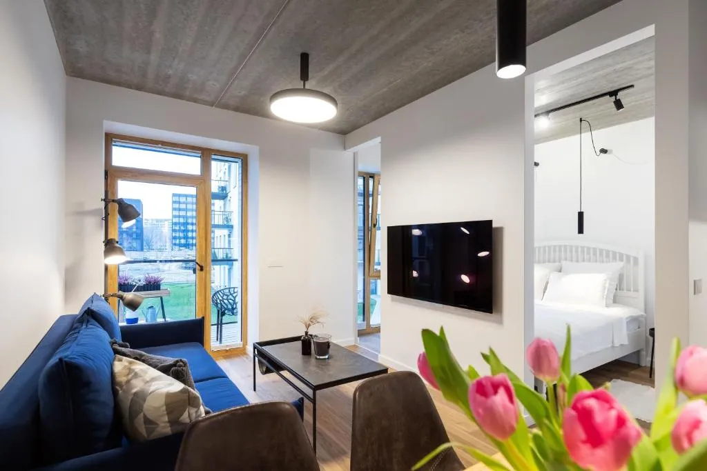 Image of City Center Sanctuary Modern Business-Class Studio with Free Parking in the Heart of Vilnius
