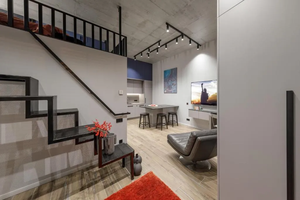 Image of IVIS House Modern Apartment in Vilnius Old Town with balcony